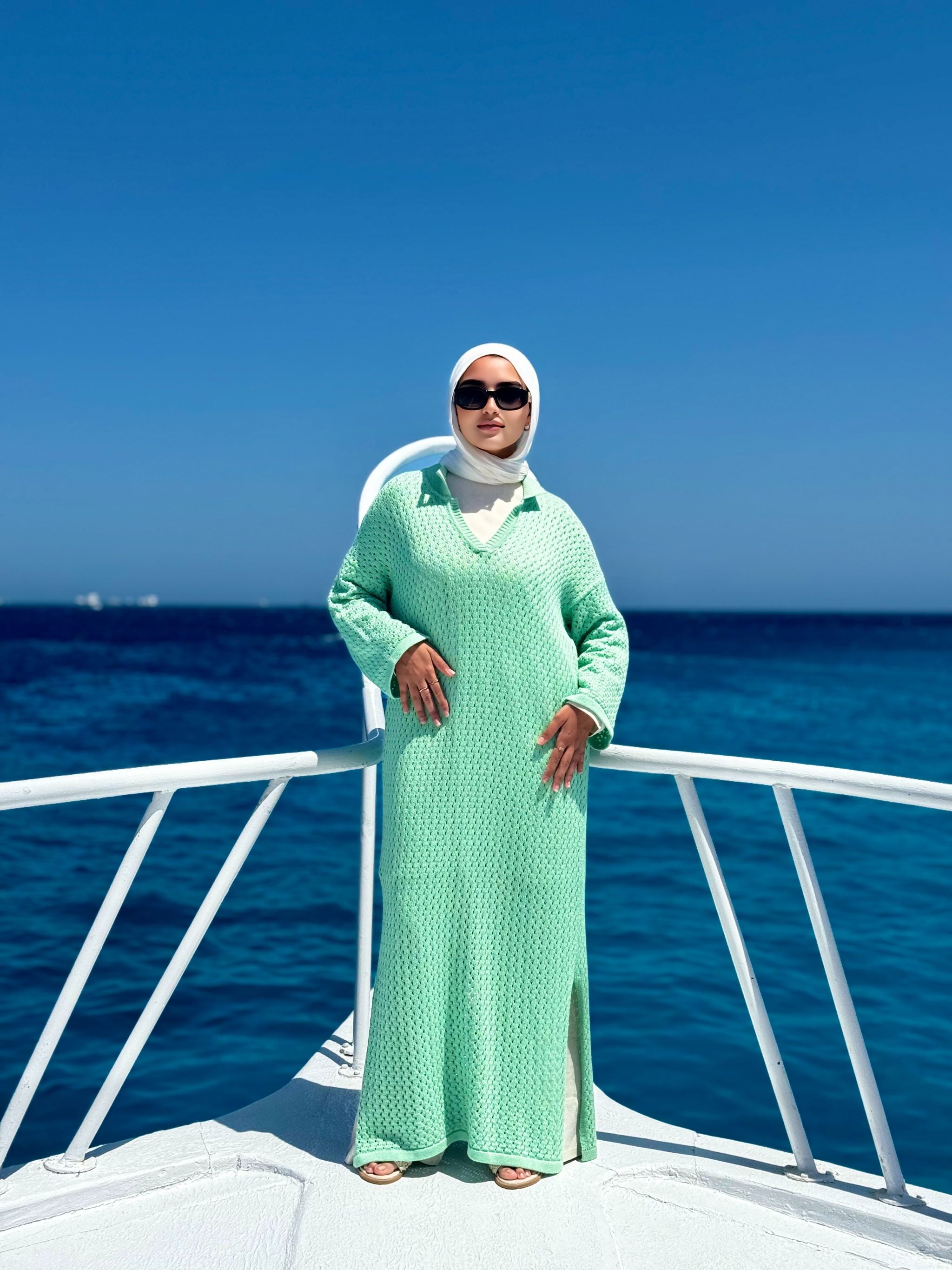 Crochet Beach Dress Mint Hijab Boutique