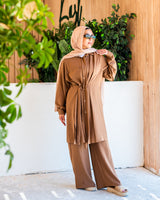 Linen Pants-Brown