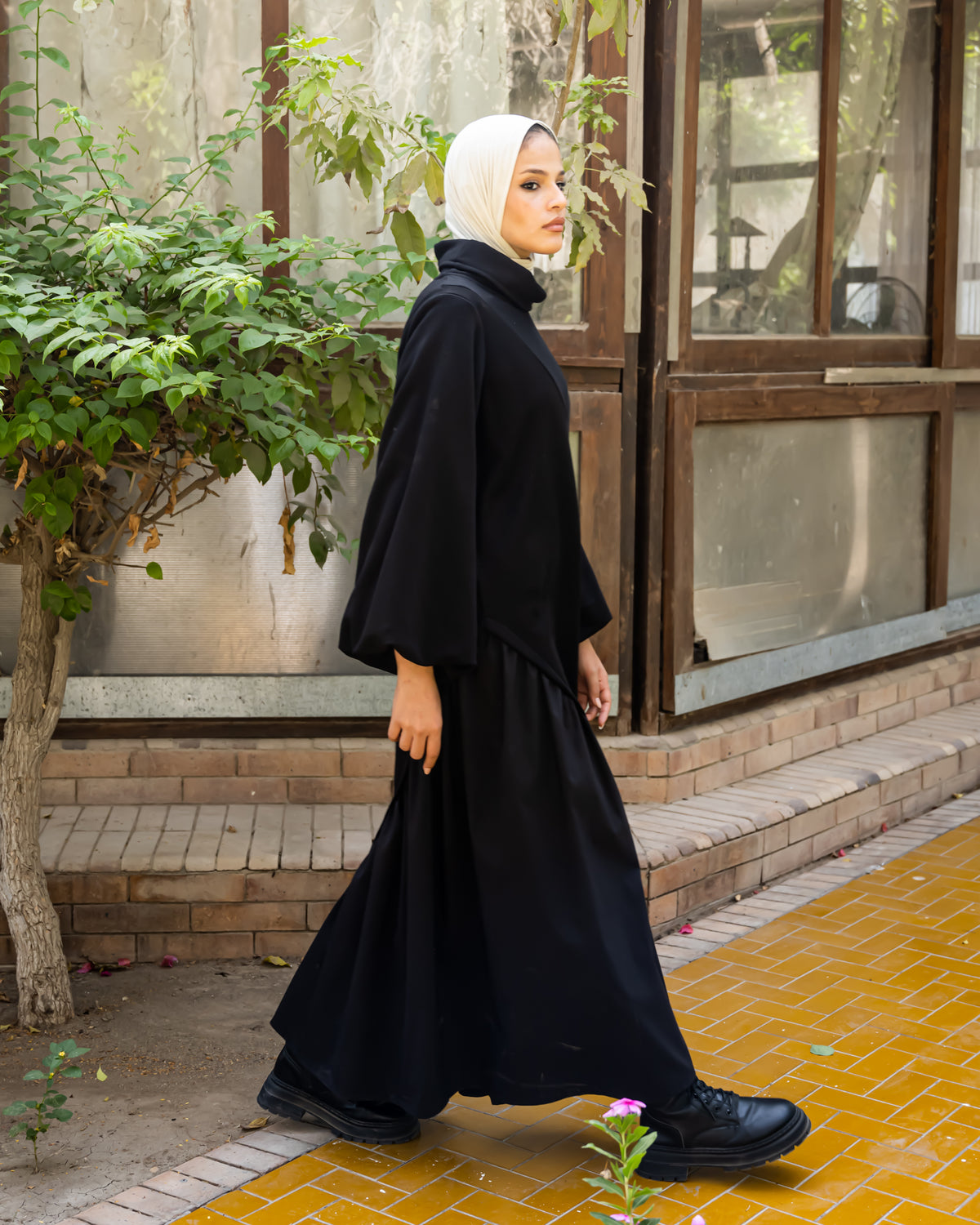 Black long dress hijab hotsell