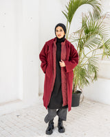 Double Layer Felt Jacket - Maroon