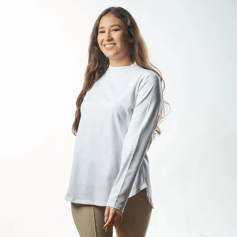 Double Layered Sleeves /Short T-shirt - White