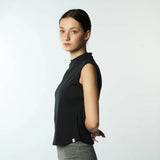 Double Layered Sleeveless /Short T-shirt - Black