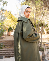 Felt Oversized Shirt - Olive