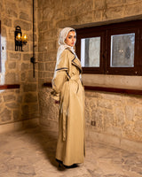 Gabardine Abaya - Beige