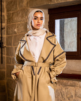 Gabardine Abaya - Beige