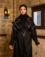 Gabardine Abaya - Black