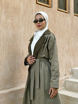 Gabardine Trench Coat - New Olive