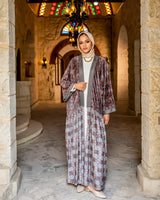 Mix Prints Velvet Kaftan - Multicolored