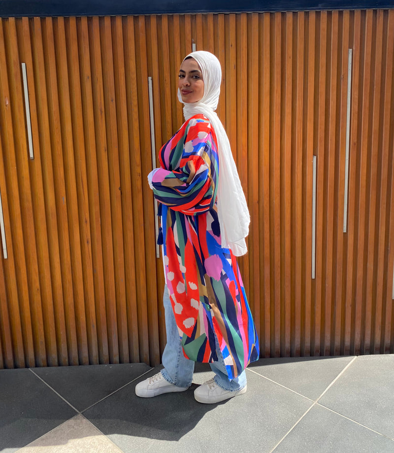 Kimono With DrawString - Multicolored