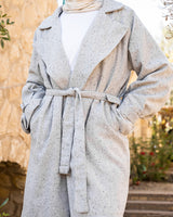 Strass Blazer Coat - Grey