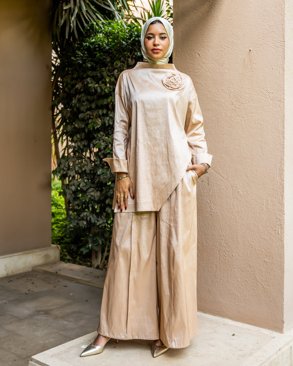 Taffeta Pants - Beige