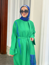 Arabic Embroidered Kaftan-Green