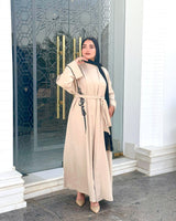 Arabic Embroidered Kaftan-Beige